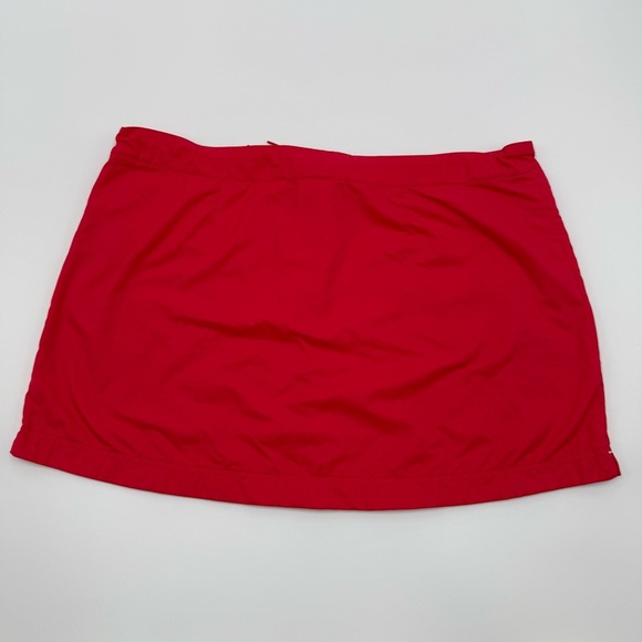 Nautica Women’s Pink Nylon Drawstring Skirt XL Deep Zipper Pocket Front Closure - Picture 5 of 7